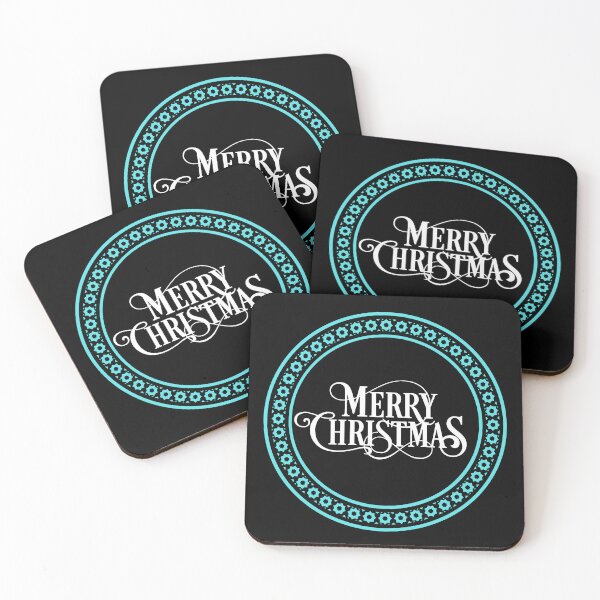 Item preview, Blue Merry Christmas Circular Message designed and sold by ChristmasCharm.