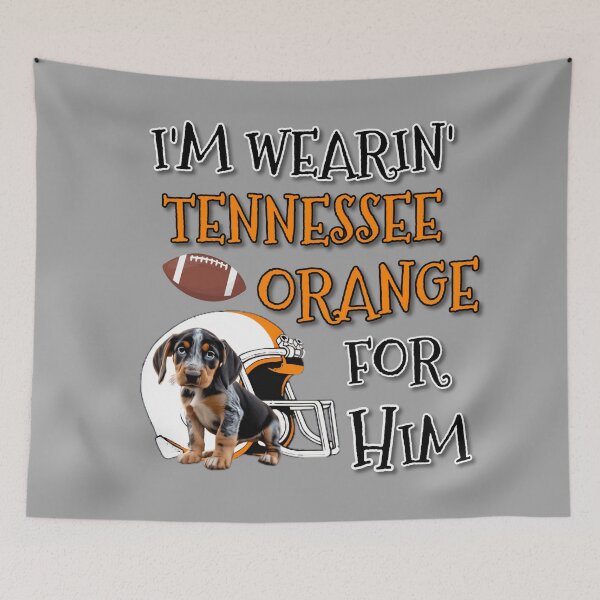 Aperçu de l'œuvre Je porte du orange du Tennessee pour lui créée et vendue par Pickle Wicked Designs.
