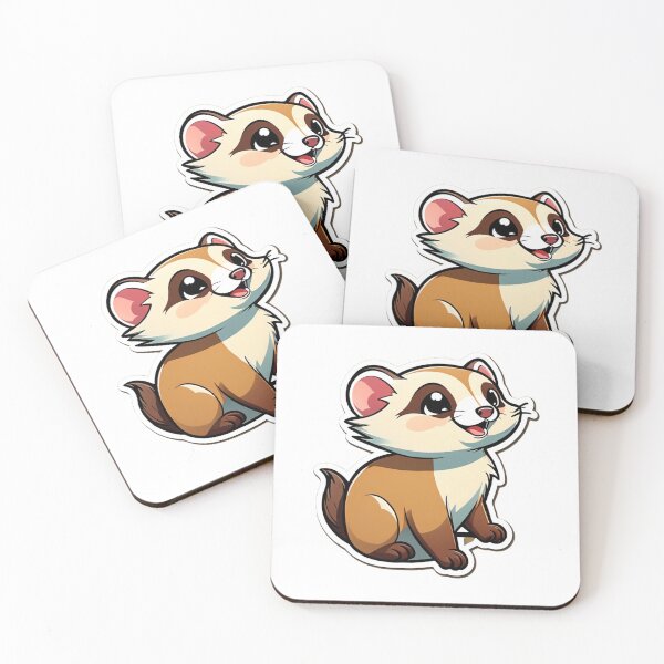 Item preview, Radiant Ferrets: Joyful Whiskers in Every Frame designed and sold by MoonShroomPrint.