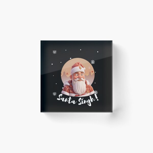 Item preview, Santa Singh 3d Cartoon Vintage Snow Sunset  designed and sold by Smix Pixels.
