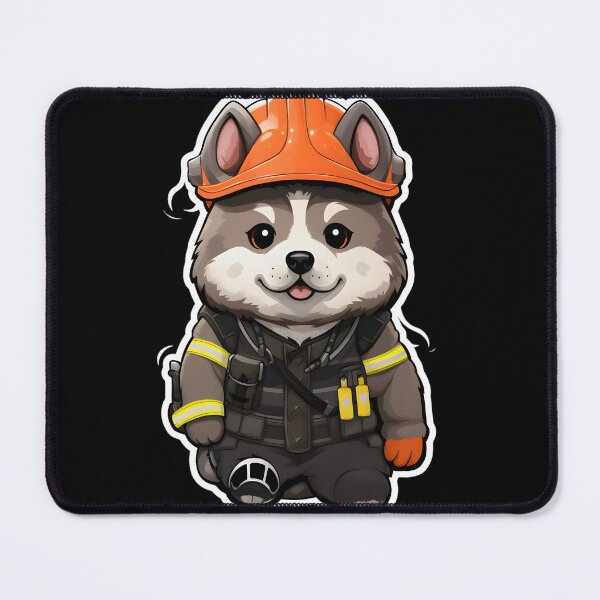 Item preview, Firefighter Akita designed and sold by CUTEDOGGIEZ.