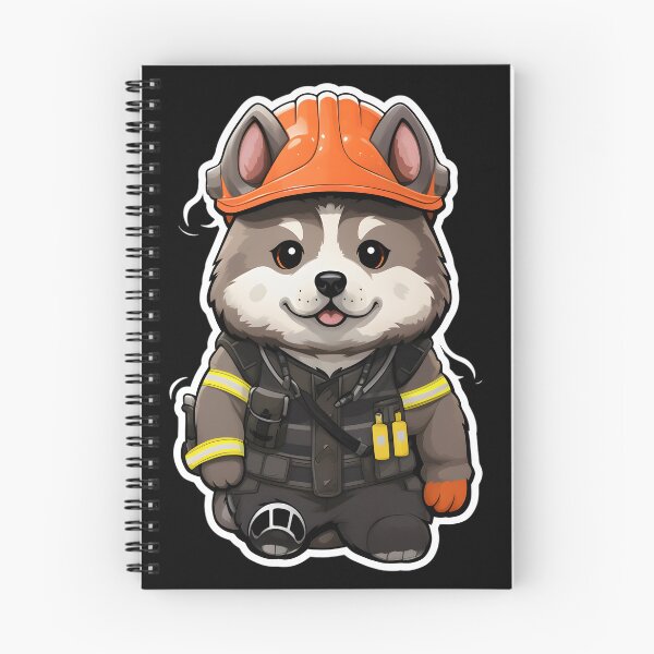 Item preview, Firefighter Akita designed and sold by CUTEDOGGIEZ.