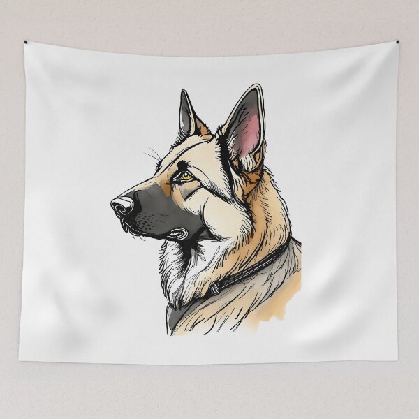 Item preview, Portrait of a German Shepherd Colour designed and sold by SW-Graphics.