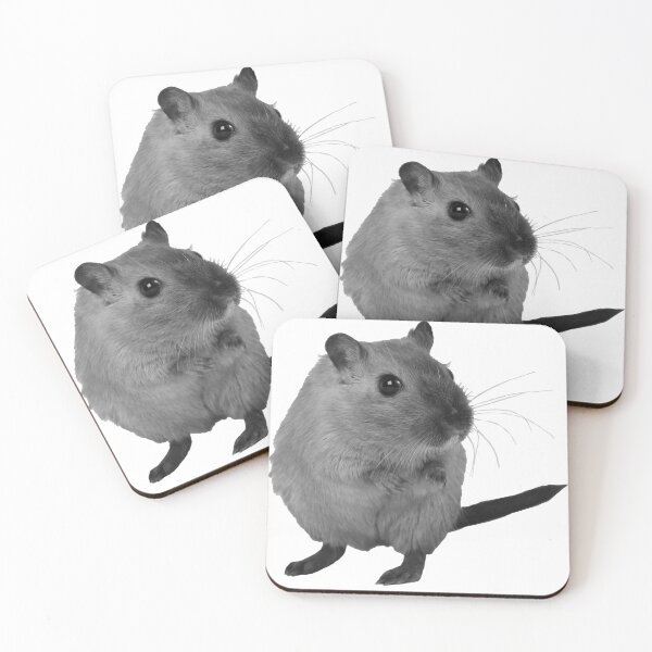 Item preview, Gerbil Silhouette: Photo Cutout in Black and White designed and sold by EmeraldeaArt.