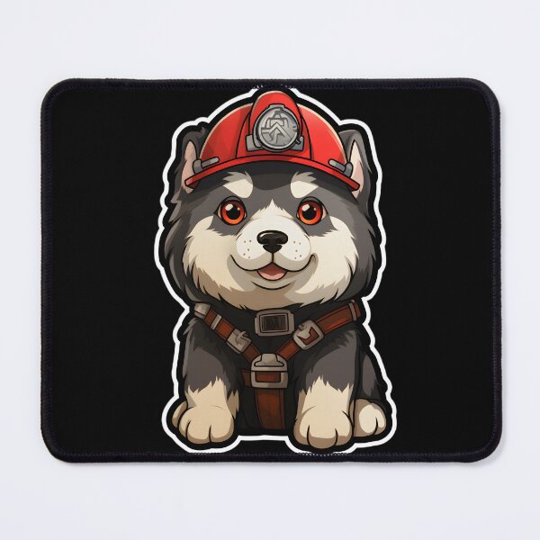 Aperçu de l'œuvre Pompier Alaskan Malamute créée et vendue par CUTEDOGGIEZ.