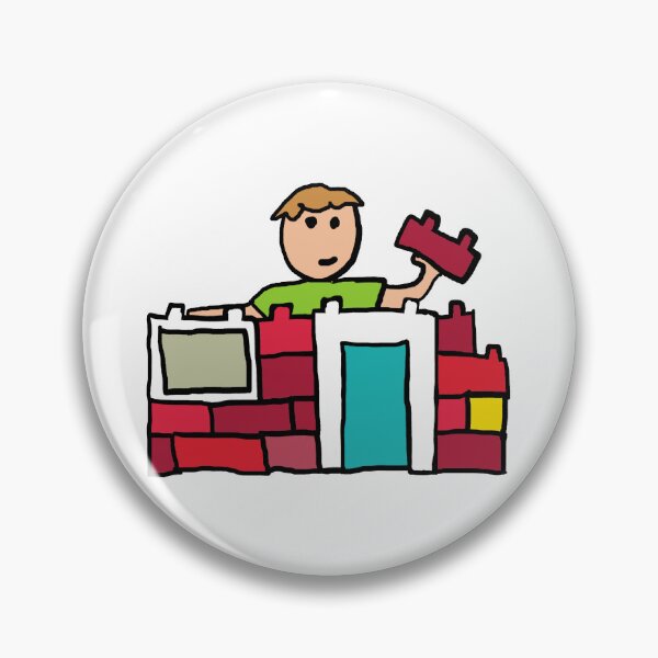 Item preview, Builder Builds House with Building Blocks designed and sold by Mark-Ewbie.