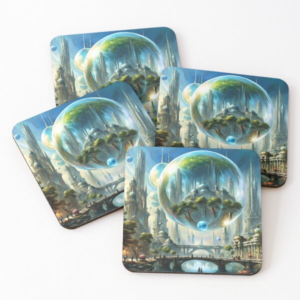 Item preview, Futuristic city in bubble designed and sold by Jason200000.