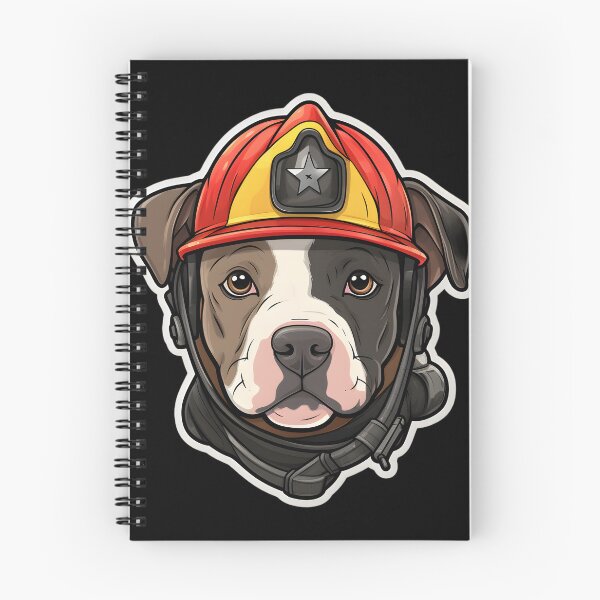 Item preview, Firefighter Amstaff Puppy designed and sold by CUTEDOGGIEZ.