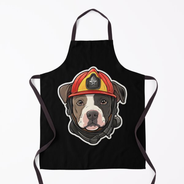 Item preview, Firefighter Amstaff Puppy designed and sold by CUTEDOGGIEZ.