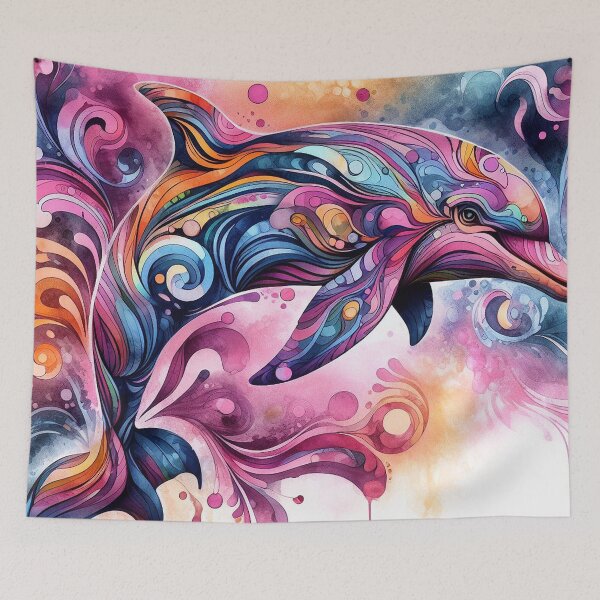 Item preview, Psychedelic imagery of a dolphin designed and sold by welshdesigns.