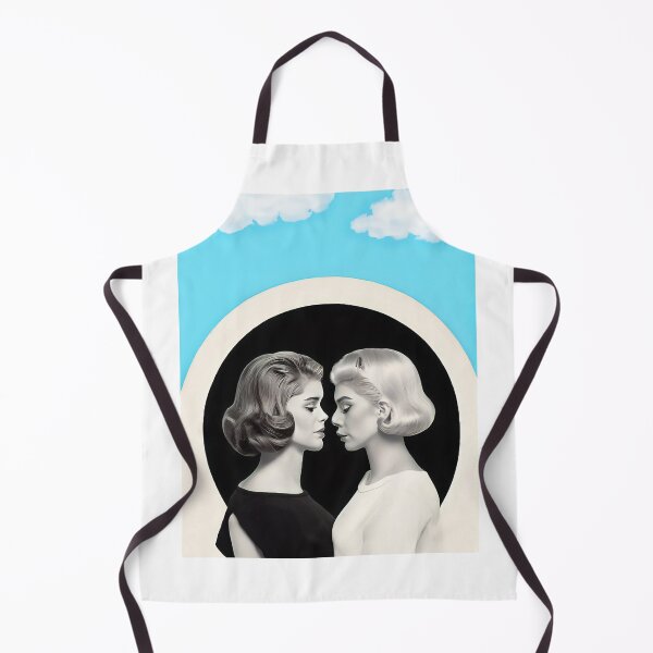 Item preview, YinYang#1 Blond and Brunet Romance Pop Art 1950s Midcentury Black and White designed and sold by StudioEsMoncher.