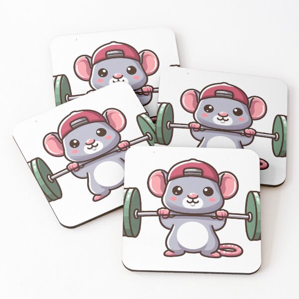 Item preview, Cute Gym Rat Lifting Barbell designed and sold by ArsiStrenght.
