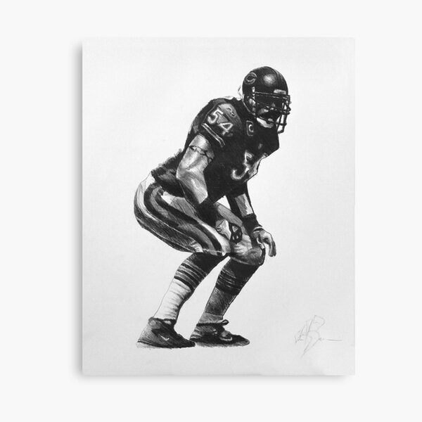 Brian Urlacher Chicago Bears Football Illustrated Art Poster 