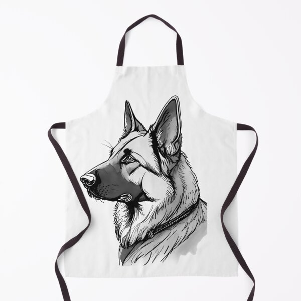 Item preview, Portrait of a German Shepherd Greyscale designed and sold by SW-Graphics.