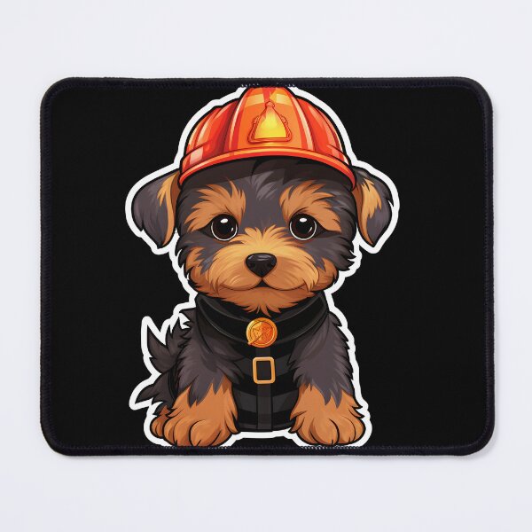 Item preview, Firefighter Australian Terrier designed and sold by CUTEDOGGIEZ.