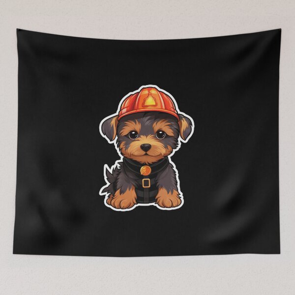 Item preview, Firefighter Australian Terrier designed and sold by CUTEDOGGIEZ.