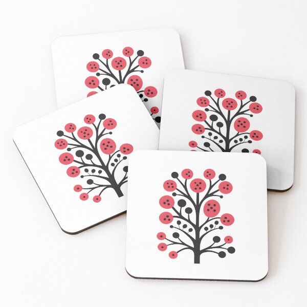 Item preview, Pink Scandinavian Nordic Tree with Bobbles  designed and sold by Sereneluna.