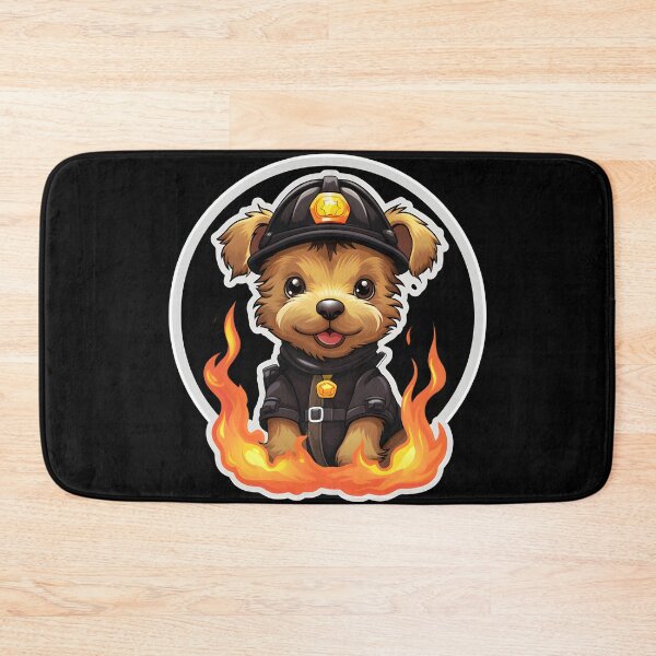 Item preview, Firefighter Aussie Terrier Puppy designed and sold by CUTEDOGGIEZ.