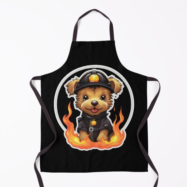 Item preview, Firefighter Aussie Terrier Puppy designed and sold by CUTEDOGGIEZ.