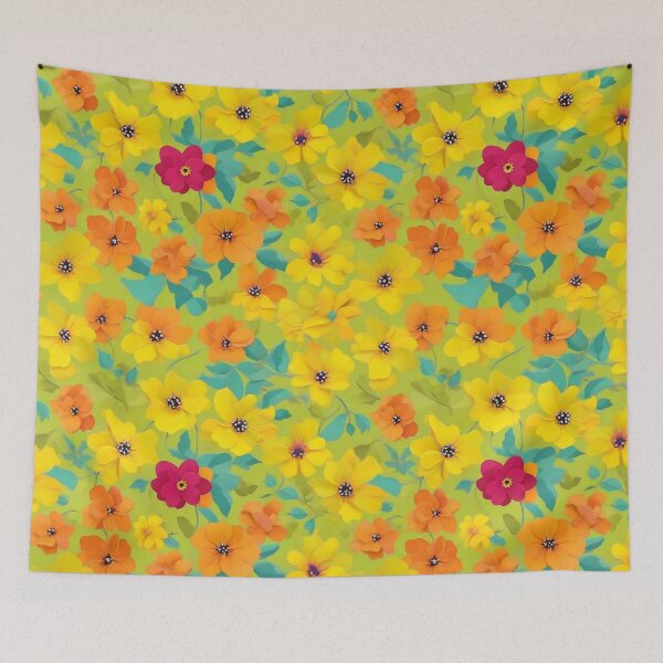 Aperçu de l'œuvre Motif de fleurs colorées créée et vendue par Patternliss.