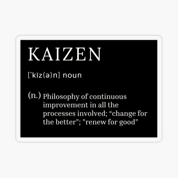 KAIZEN Definition Transparent Sticker