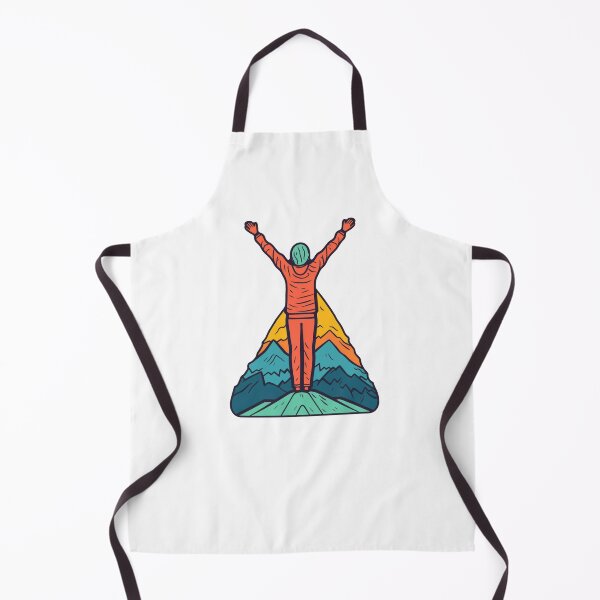 Item preview, Summit Ascent - Vibrant Mountain Yoga Pose Illustration designed and sold by NovaGenArt.
