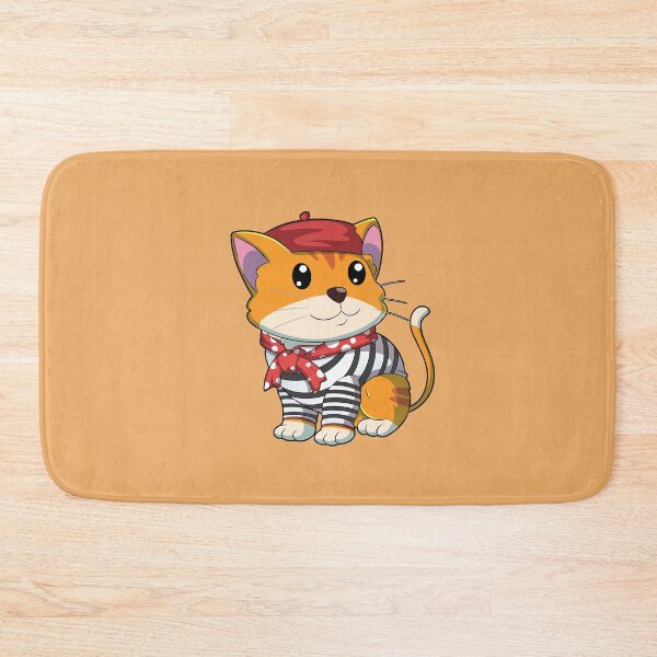 Item preview, Design Lovely Cat dressed with French stereotypes and clichés designed and sold by P2Genies.