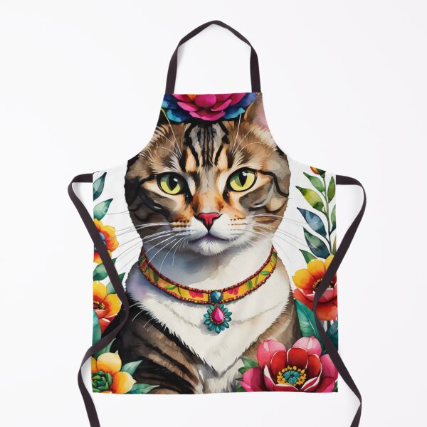 Item preview, Floral Cats Decorative Art Regal Cat Sitting Adorned with Vivid Flowers Headband designed and sold by Butler in the Home.