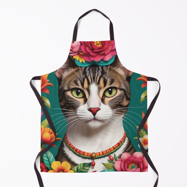 Item preview, Floral Cats Decorative Art Regal Cat Sitting Adorned with Vivid Flowers Headband designed and sold by Butler in the Home.