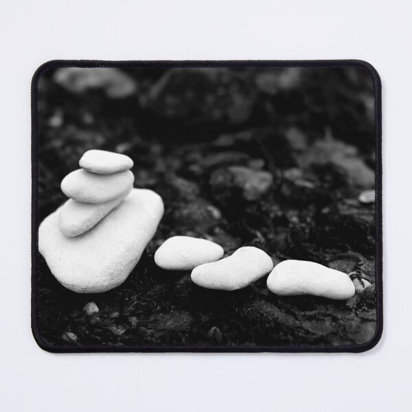 Item preview, White stones on the beach in monochrome designed and sold by KSGStudio.