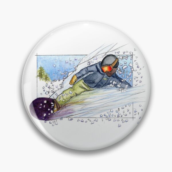 Item preview, Snow Boarder carves the pow on the mountain designed and sold by DrawnToColour.