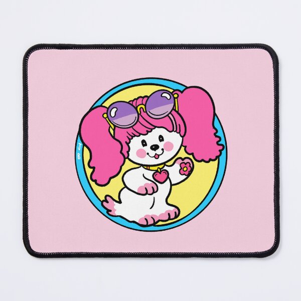 Item preview, Poochie in a circle - Retro 80s Pink Dog designed and sold by FunnehGacha.
