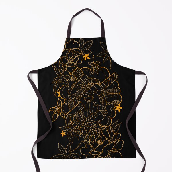 Item preview, Traditional Japanese namakubi tattoo flash. designed and sold by ReaperRoseCo.