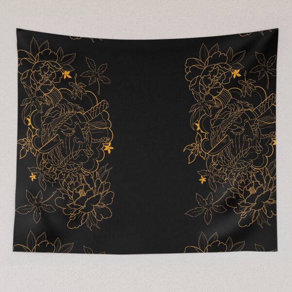 Item preview, Traditional Japanese namakubi tattoo flash. designed and sold by ReaperRoseCo.