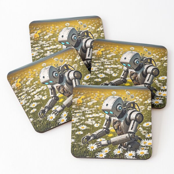 Item preview, Robo-blossoms: A metallic heart blooms with floral passion designed and sold by MoonShroomPrint.