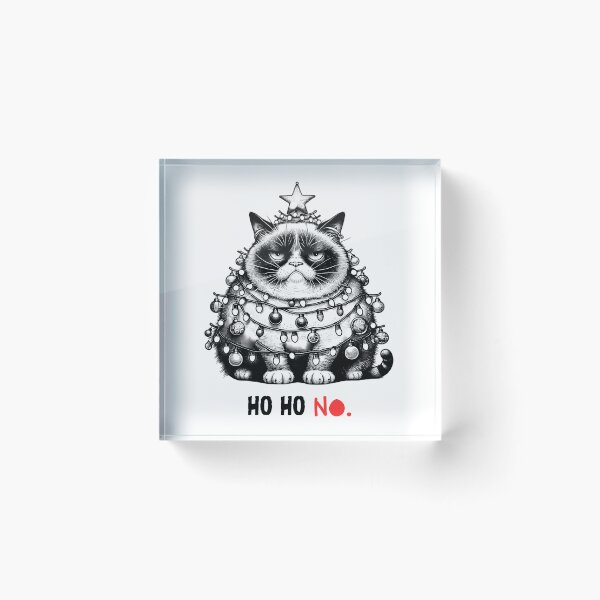Item preview, Grumpy Cat's Holiday Displeasure on Christmas - Ho HO no. designed and sold by wearandpaper.