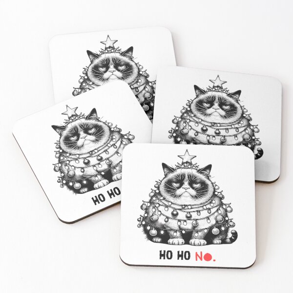 Item preview, Grumpy Cat's Holiday Displeasure on Christmas - Ho HO no. designed and sold by wearandpaper.