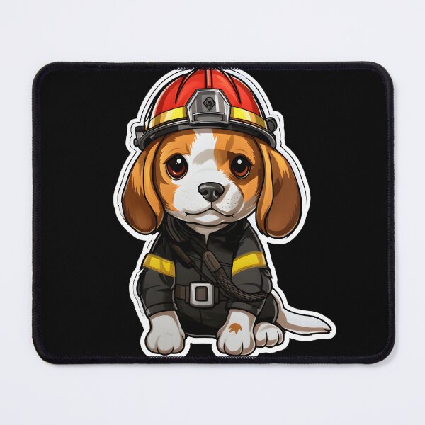Item preview, Firefighter Beagle designed and sold by CUTEDOGGIEZ.