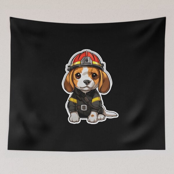 Item preview, Firefighter Beagle designed and sold by CUTEDOGGIEZ.