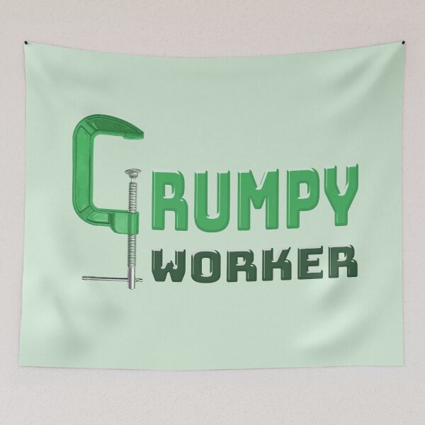 Item preview, Grumpy Worker - Green designed and sold by Fanarchist.