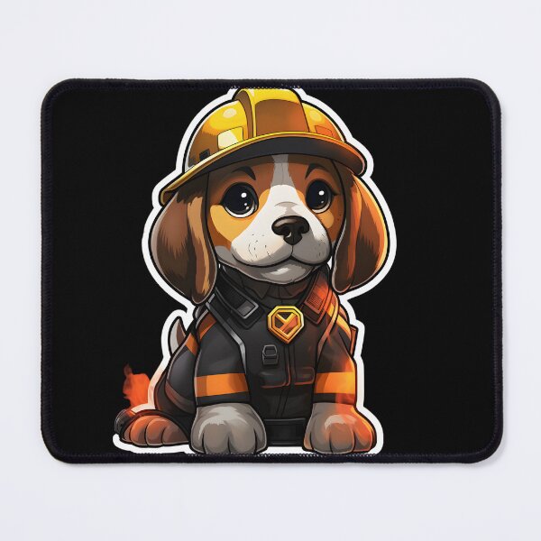 Item preview, Firefighter English Beagle Puppy designed and sold by CUTEDOGGIEZ.