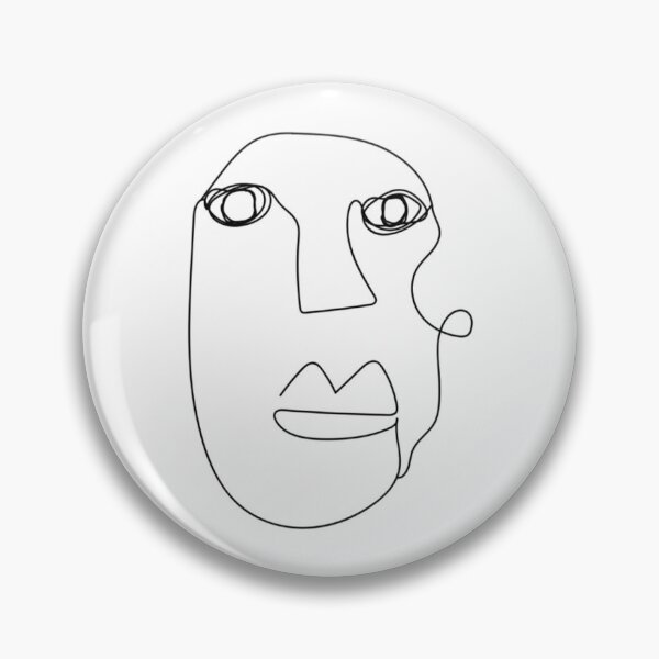 Item preview, line art face designed and sold by Aspen207.