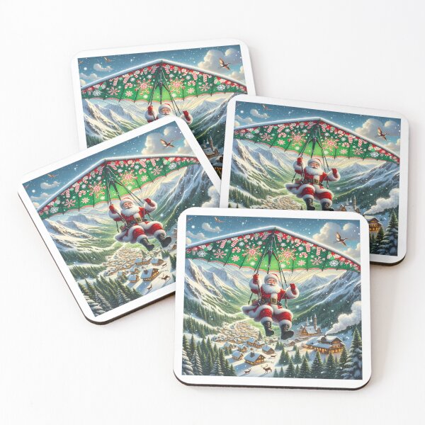 Item preview, Merry Mountain Glide with Santa designed and sold by Pixel Dome.
