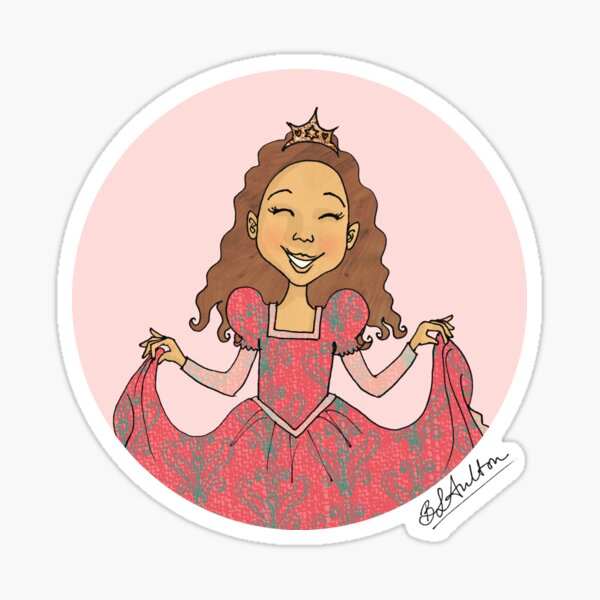 Just Like Me Happy Princess B Sticker