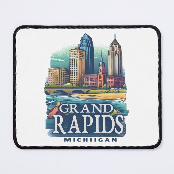 Item preview, Grand Rapids Michigan Watercolor Illustration designed and sold by PaintMeWorld.