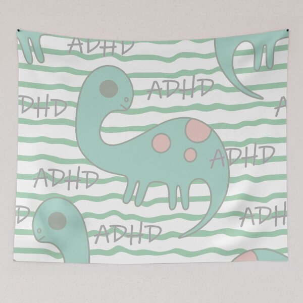 Item preview, ADHD creature /3. A sweet, minty, adorable dinosaur with pink spots and big eyes. designed and sold by My-fake-places.