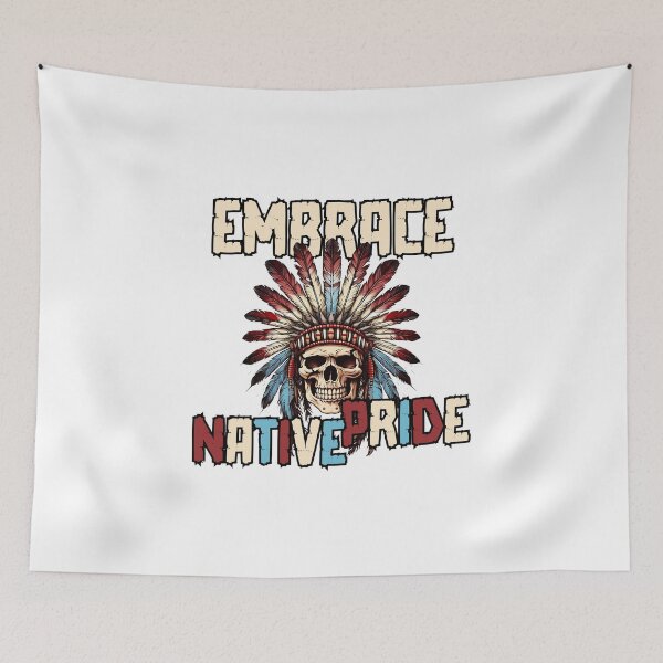 Item preview, Embrace Native Pride - Native American Indian (Black Outline Design) designed and sold by Spiprinto.