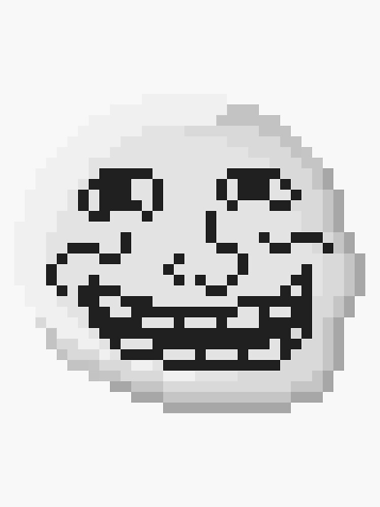 Troll Face - Troll Face Pixel Art Emoji,Troll Face Text Emoticon - free  transparent emoji 