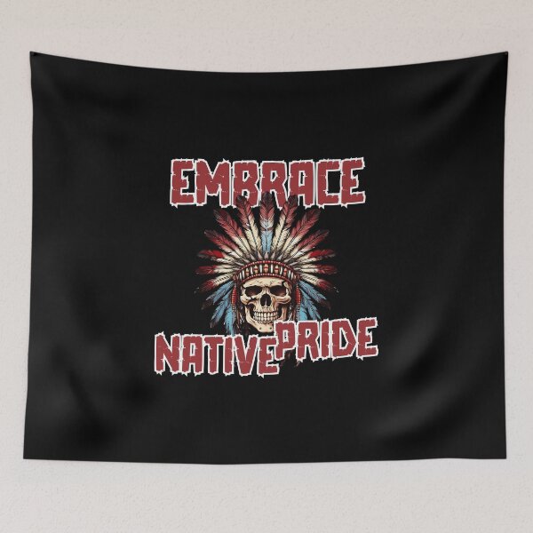 Item preview, Embrace Native Pride - Native American Indian (White Outline Design) designed and sold by Spiprinto.