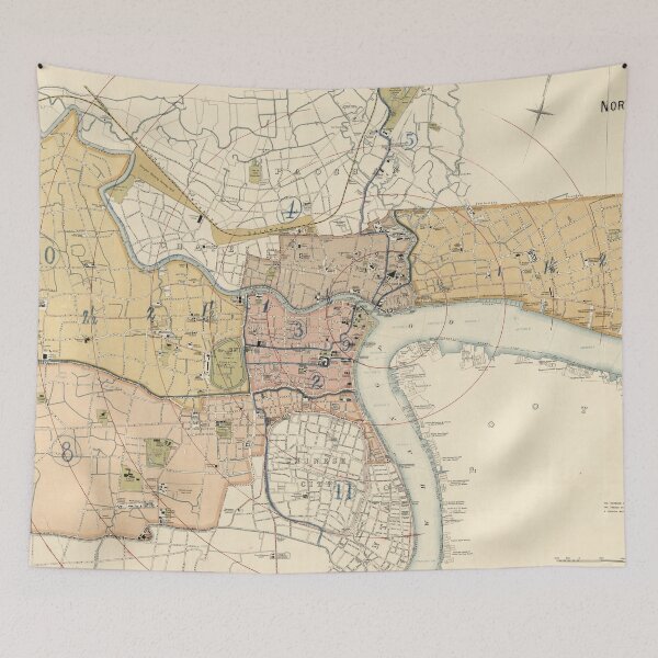 Item preview, Vintage Map of Shanghai China (1918) designed and sold by BravuraMedia.
